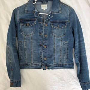 Curves Blue Denim Jean Jacket - Women's Classic Trucker